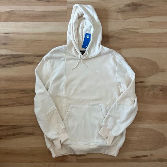 Adidas Daniëlle Cathari Womens White Cream Deconstructed Hoodie Size Medium NWT - Picture 1 of 6